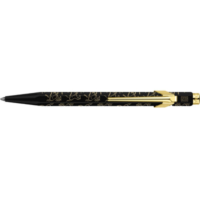 CARAN d'ACHE 849 Ballpoint Pen HORSE with Box, Black/Gold - Special Edition