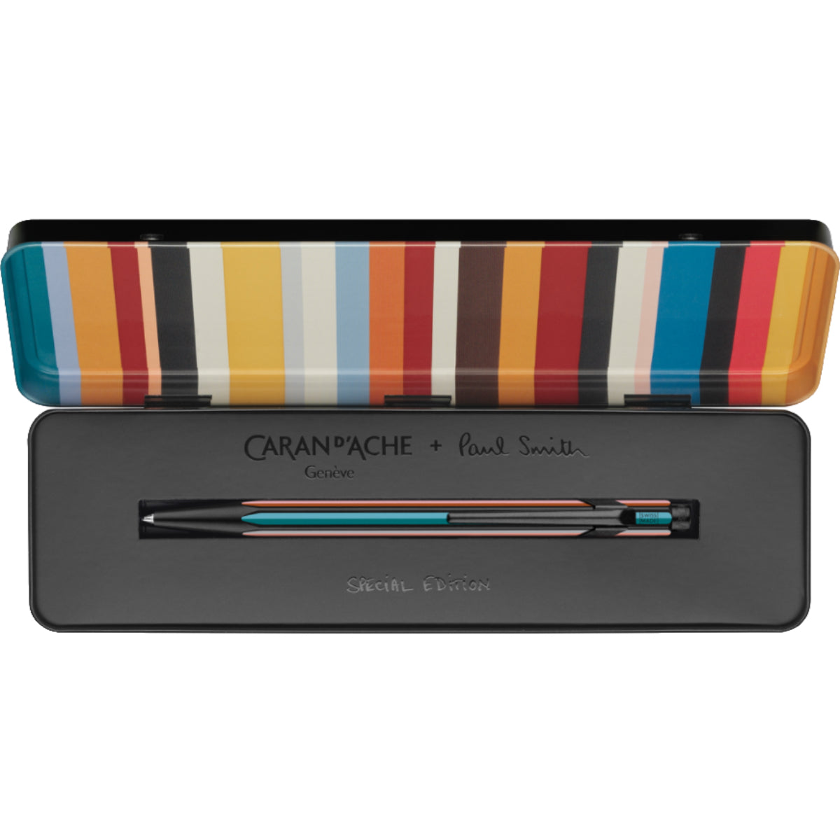 CARAN d'ACHE 849 Ballpoint Pen PAUL SMITH Signature Stripes with Box, Black