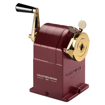 CARAN d'ACHE Metal Rotary Pencil Sharpener Burgundy - Special Edition