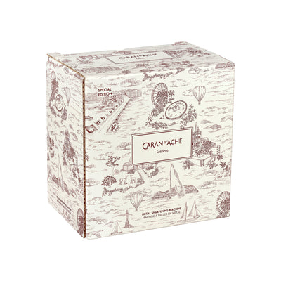 CARAN d'ACHE Metal Rotary Pencil Sharpener Burgundy - Special Edition