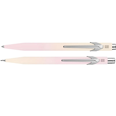 CARAN d'ACHE 849 Set Ballpoint Pen and Mechanical Pencil HORIZON, Pastel Pink/Yellow - Special Edition