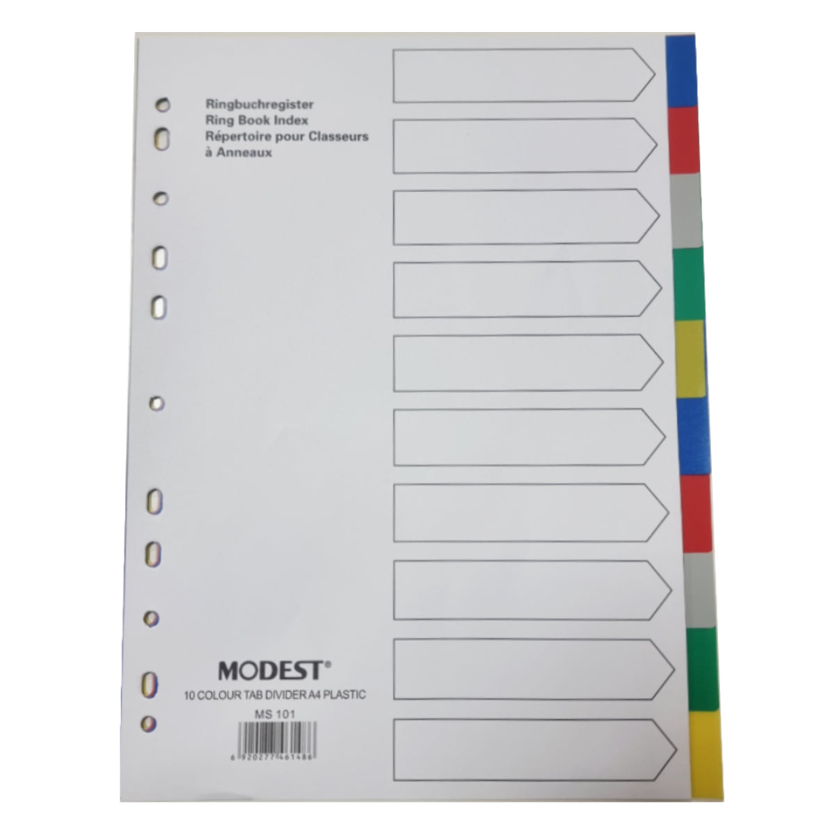 Modest Divider Plastic Colored A4, 10 Tabs