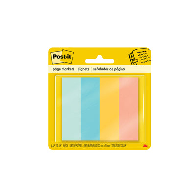 3M Post-it Page Markers 671-4AF, 4pads/pack, Assorted Colors
