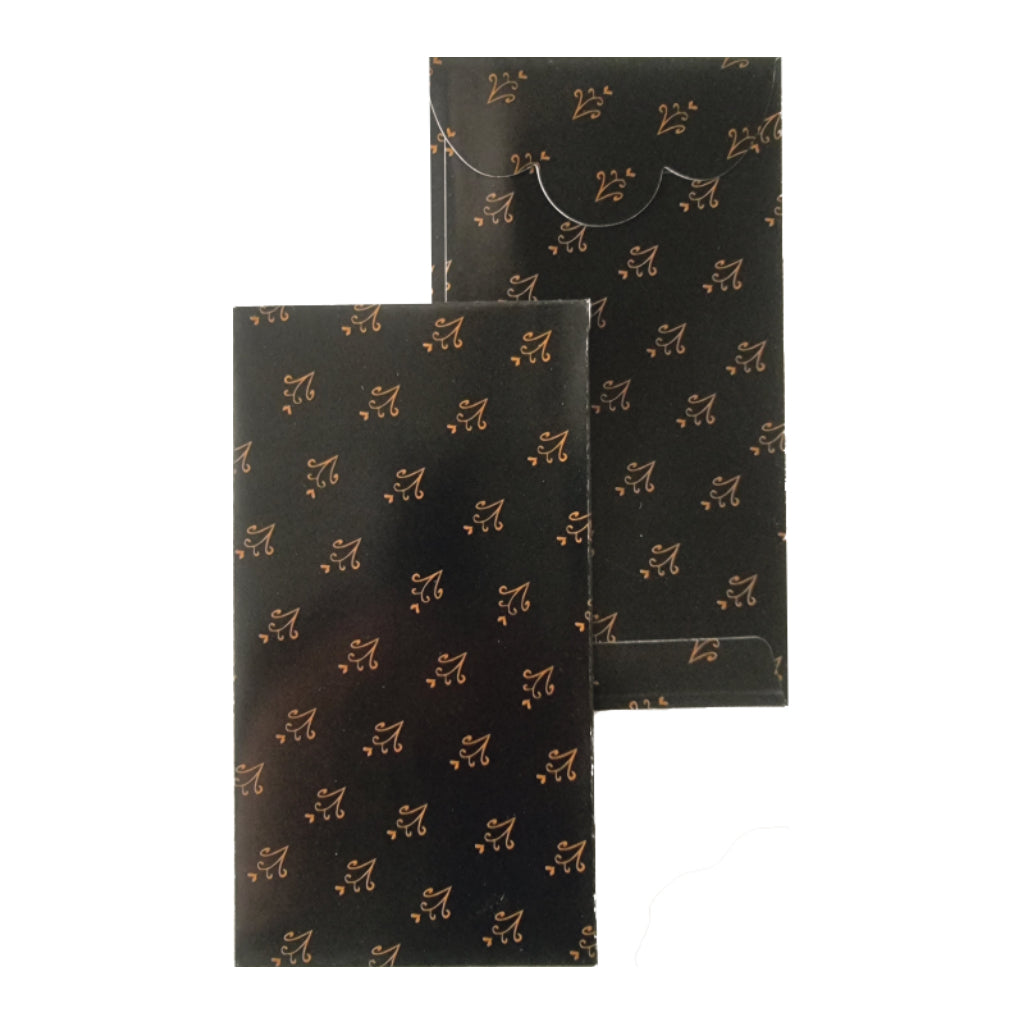 Glossy Money Envelope, 8.8 x 16.5 cm, 5/pack, Black/Gold