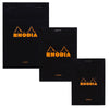 RHODIA Notepad, Lined, 80gsm, 80/pages, Black, Assorted Sizes