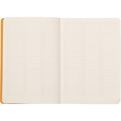 RHODIA Perpetual undated Diary A5, Soft PU Cover, 1Week/1Page, Beige