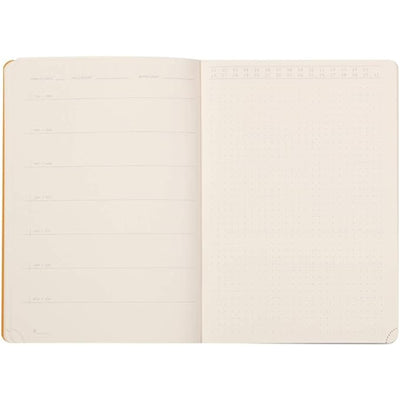 RHODIA Perpetual undated Diary A5, Soft PU Cover, 1Week/1Page, Brown