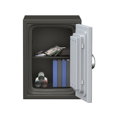 SAFIRE FR30 Fire Resistant Safe with 1 Key Lock + 1 Digital, Grey