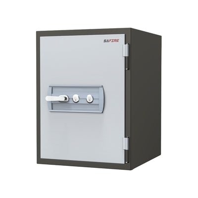 SAFIRE FR40 Fire Resistant Safe with 2 Key Lock, Grey