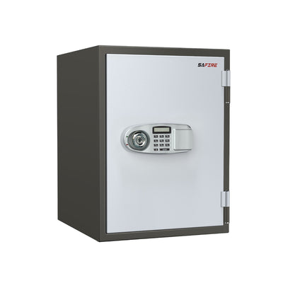 SAFIRE FR40 Fire Resistant Safe with 1 Key Lock + 1 Digital, Grey