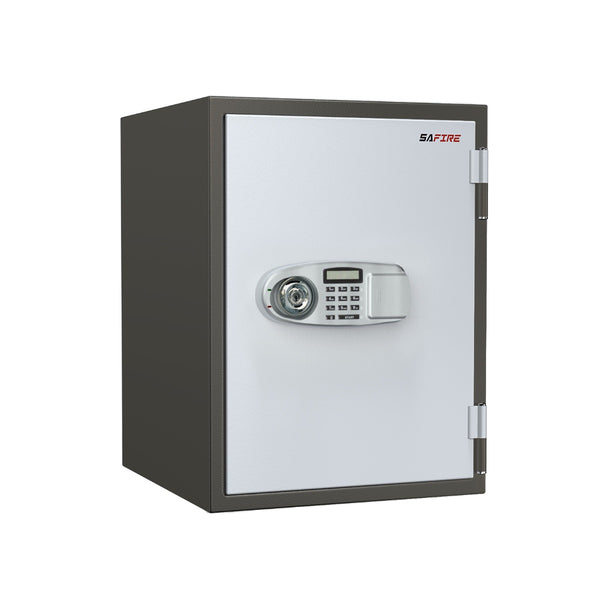 SAFIRE FR40 Fire Resistant Safe with 1 Key Lock + 1 Digital, Grey ...