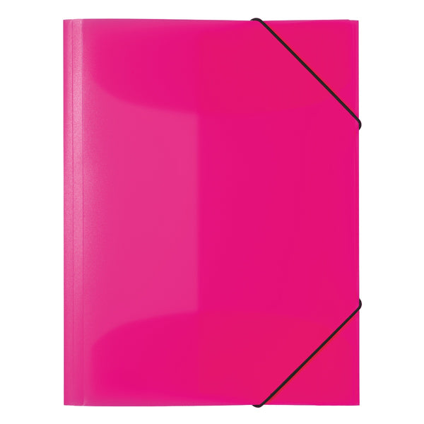 Herma Folder A4 with elastic fastener PP, Neon Pink - Office One LLC