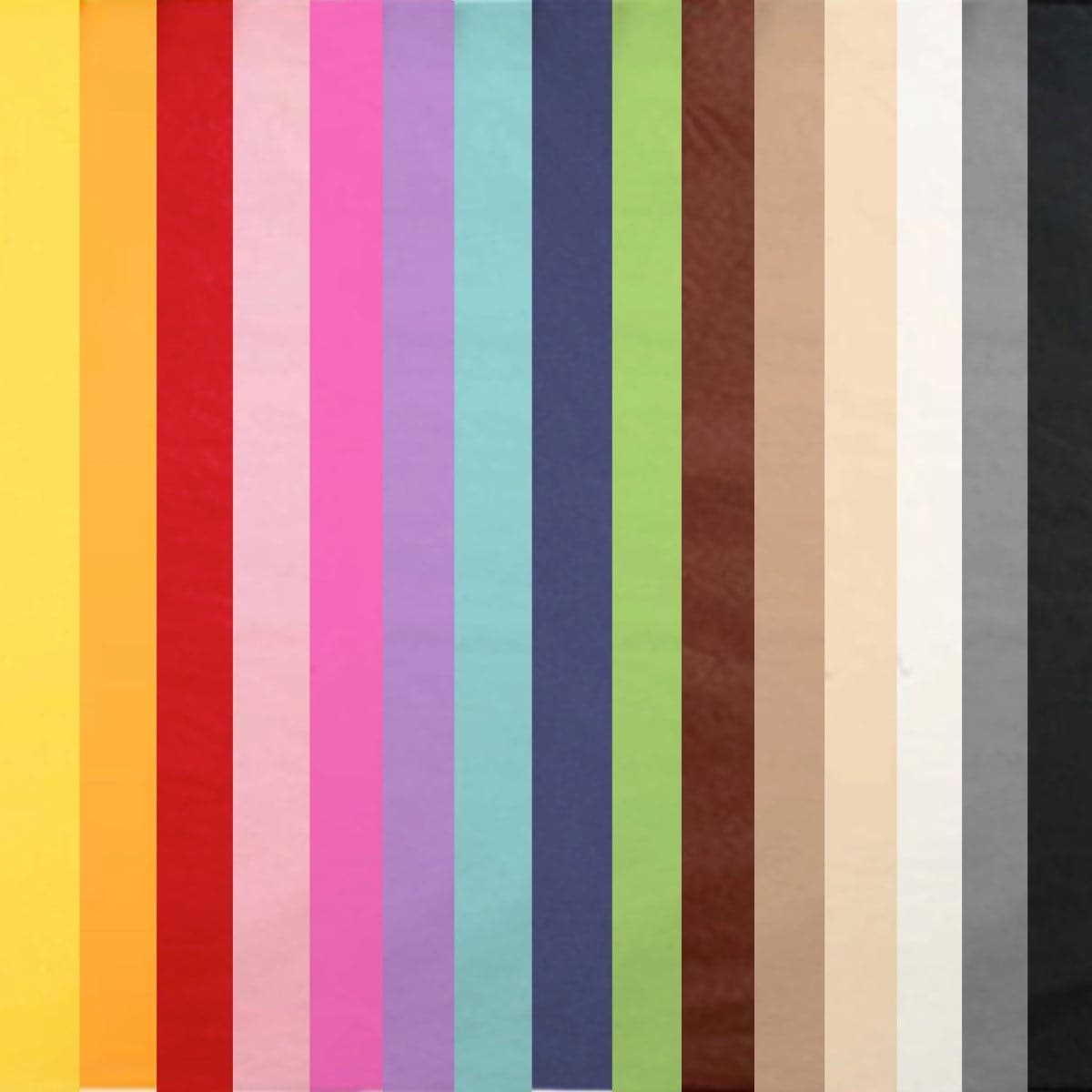 Colored Tissue Paper, 17gsm, 50 x 75 cm, 25 sheet/pack, Various Colors