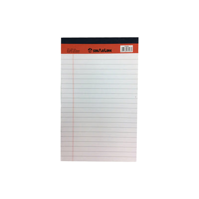 Sinarline Legal Pad, line ruled, 56gsm, 50sheets/pad, White, Assorted Sizes
