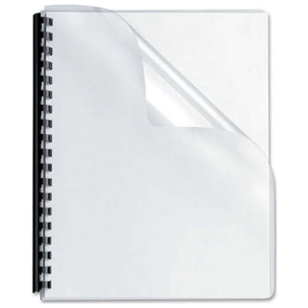 Deluxe PVC Binding Cover, 200 microns, 100/pack, Clear - Office One LLC