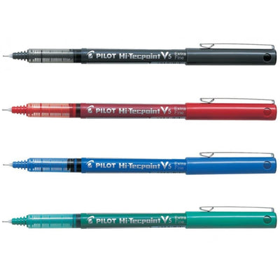 Pilot V5 Hi-Tecpoint BX-V5 Roller Ball Pen, 0.5mm, Blue