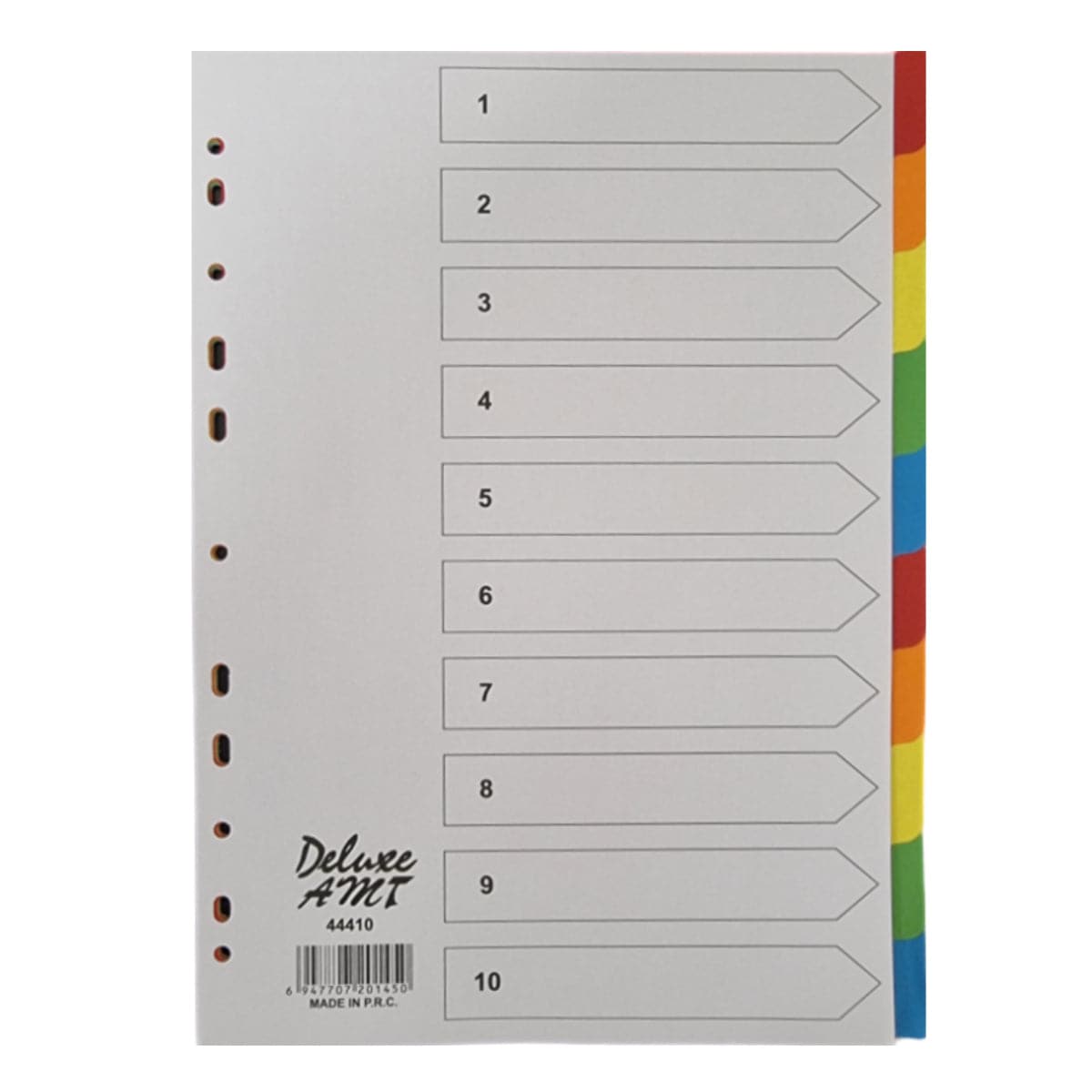 Deluxe Divider Manila Colored A4, 10 Tabs