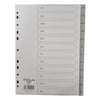 Deluxe Divider Plastic PVC Grey A4 Jan-Dec