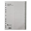 Atlas Divider Plastic PVC Grey A4, with numbers 1-20