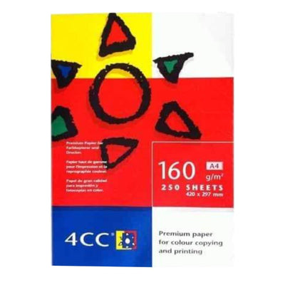 4CC Premium Paper A4, 160gsm, 250sheets/ream, White