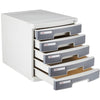 deli 5 Drawer Cabinet with Lock, Grey