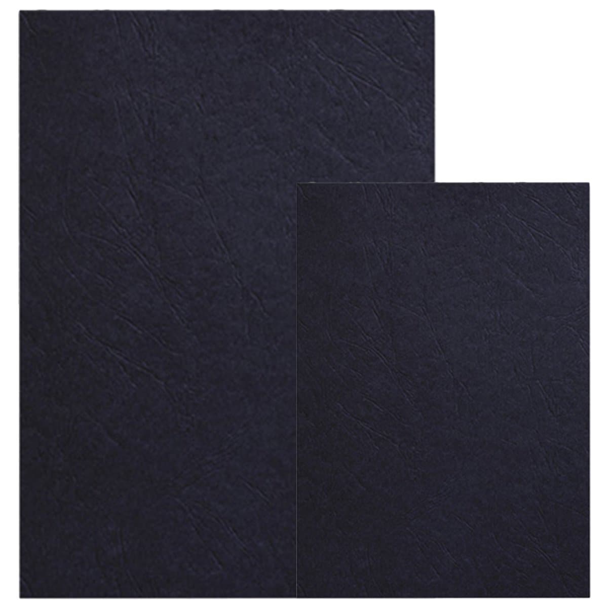 Deluxe Embossed Leather Board Binding Cover, 100/pack, Black