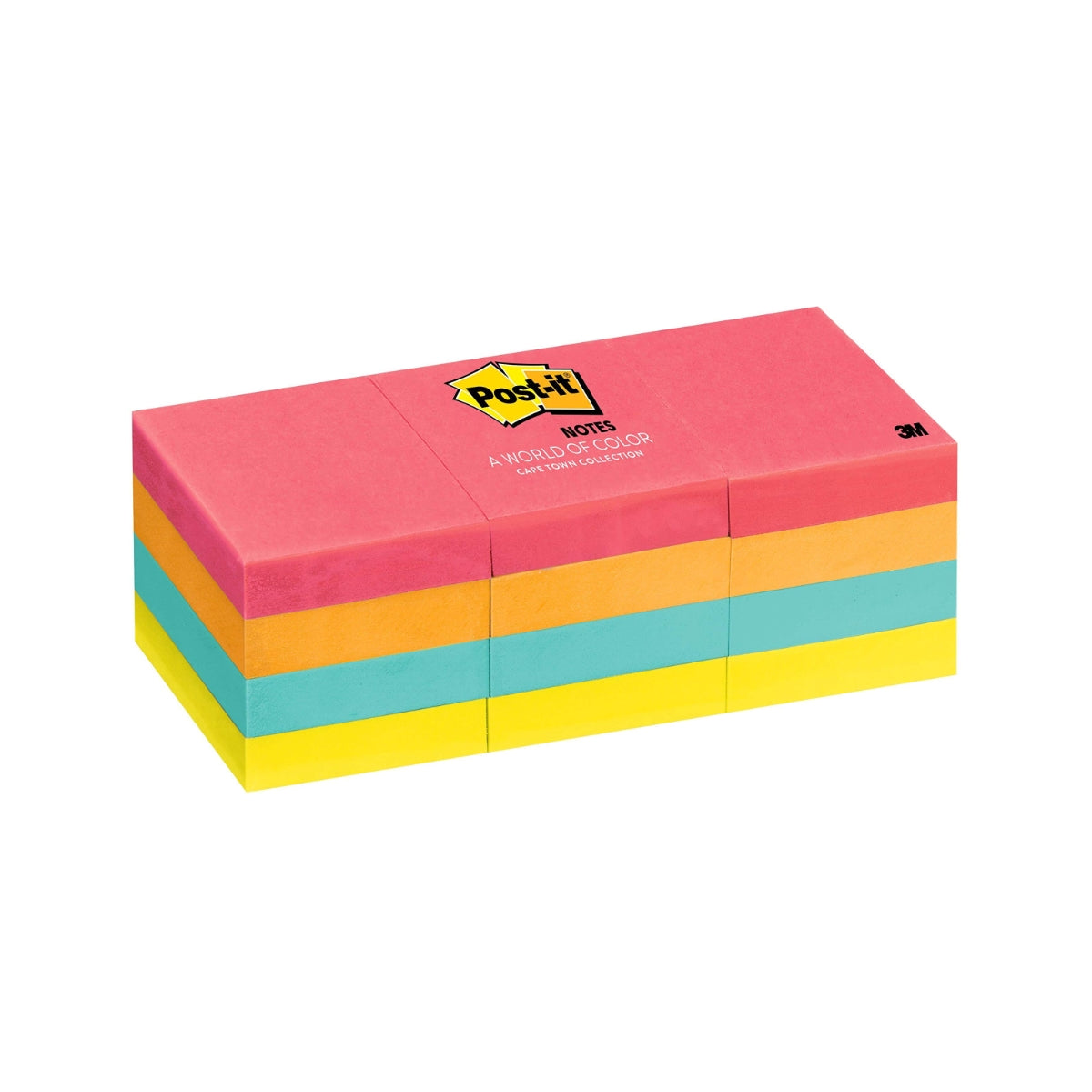 3M Post-it Notes 653AN, 1.5x2 inches, 12pads/pack, Neon Colors