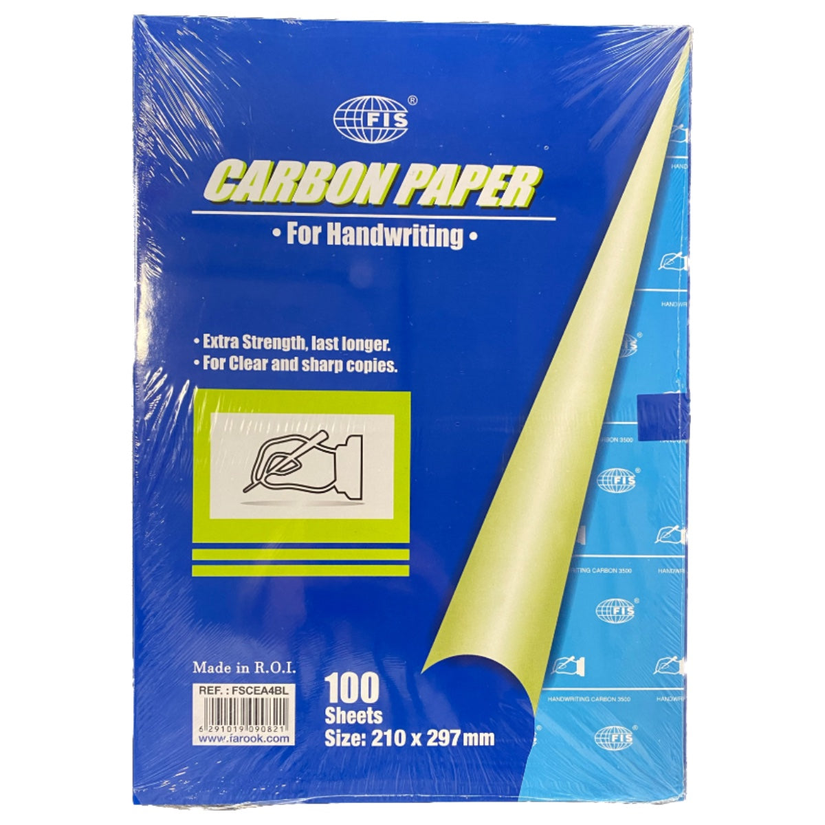 FIS Carbon Paper A4 for Handwriting, 100sheets/pack, Blue