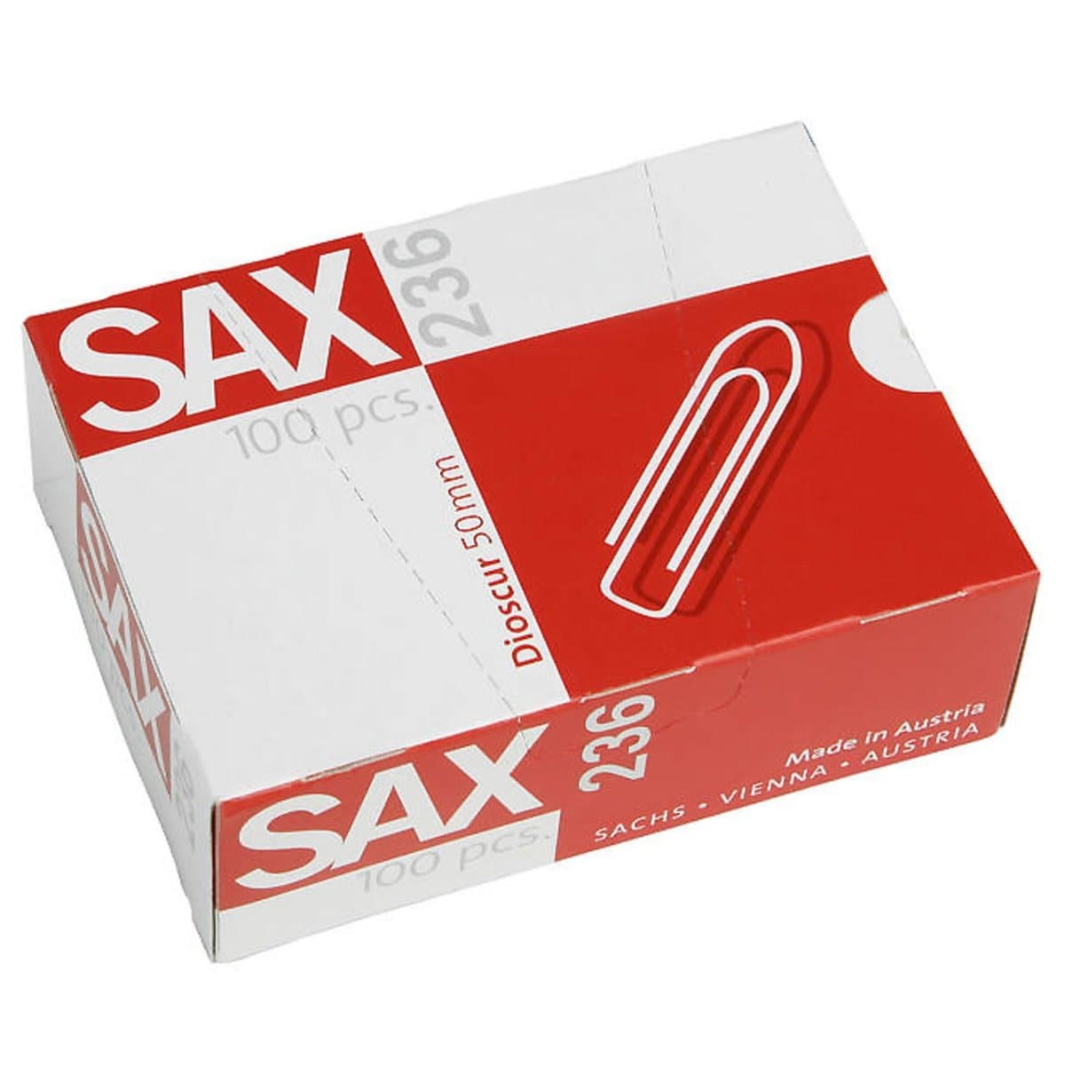 Sax Paper Clips 236, 50mm, 100/box