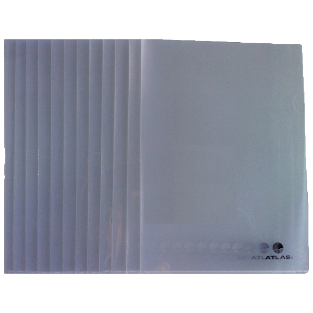 Atlas Clear L Folder A4, 12/pack, Clear