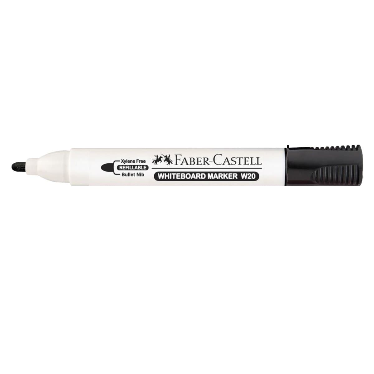 Faber Castell Whiteboard Marker W20, Bullet Tip, Black