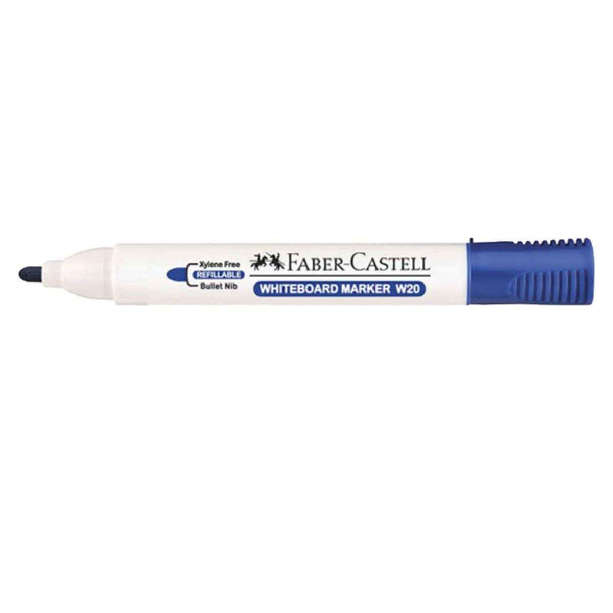 Faber Castell Whiteboard Marker W20, Bullet Tip,  Blue