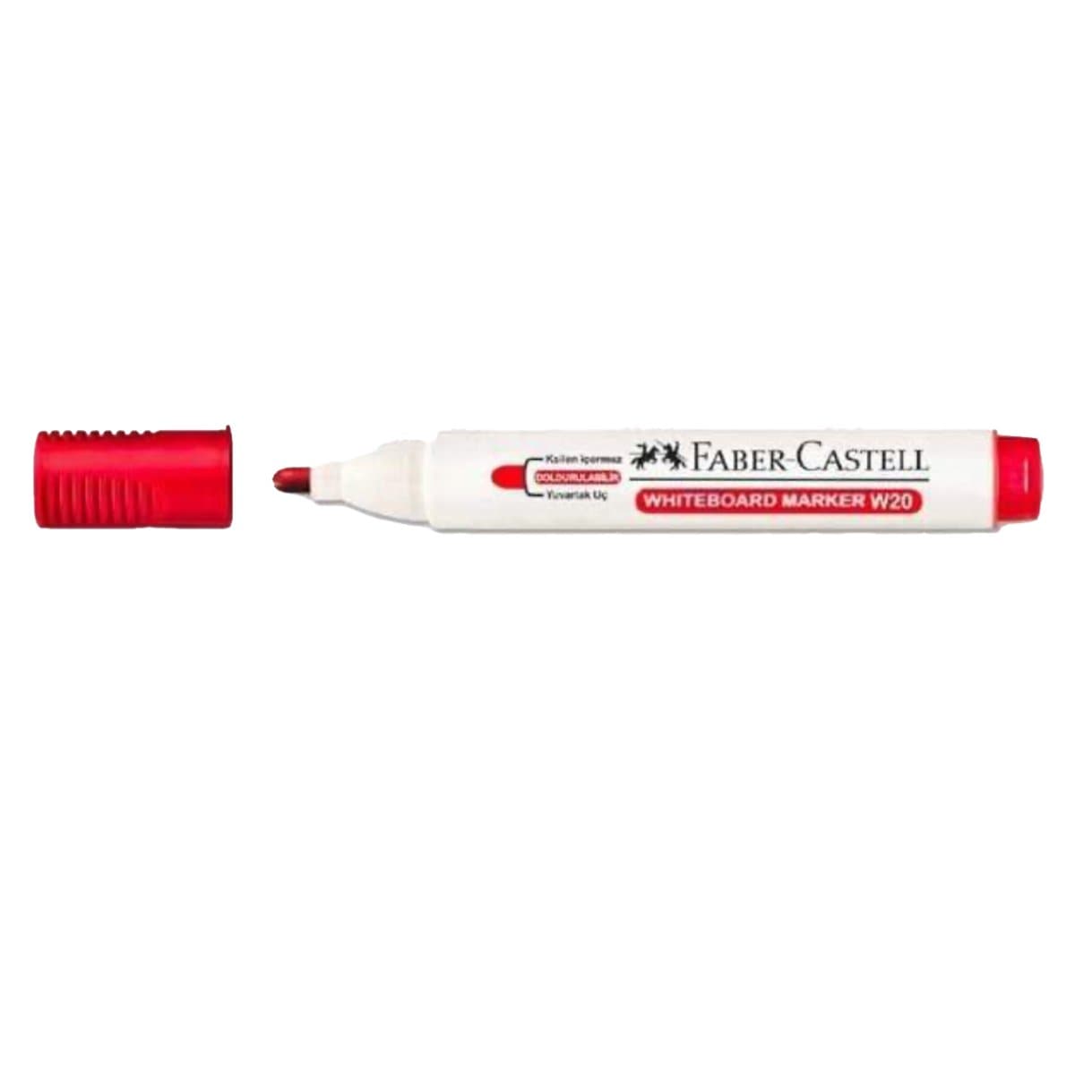 Faber Castell Whiteboard Marker W20, Bullet Tip, Red