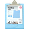 deli Plastic Clip Board A4 with Jumbo Clip, Translucent Blue