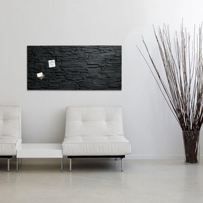 Sigel Magnetic Glass Board ARTVERUM, 130 x 55 cm, Black Slate Design