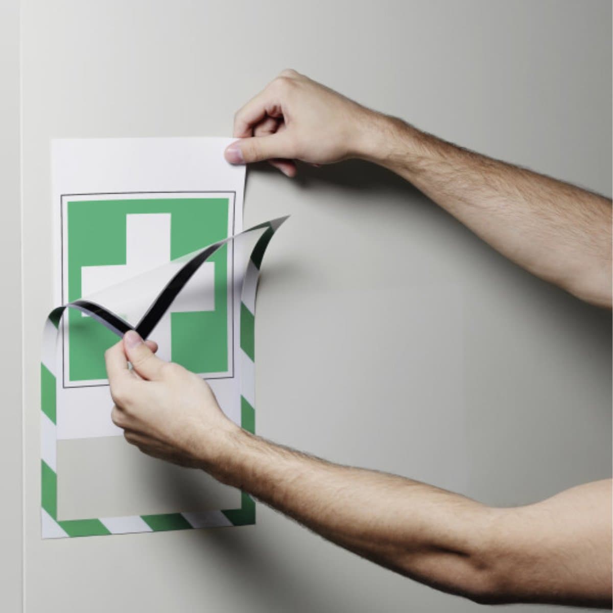 Durable DURAFRAME Security, Magnetic Frame A4, 5/pack, Green/White