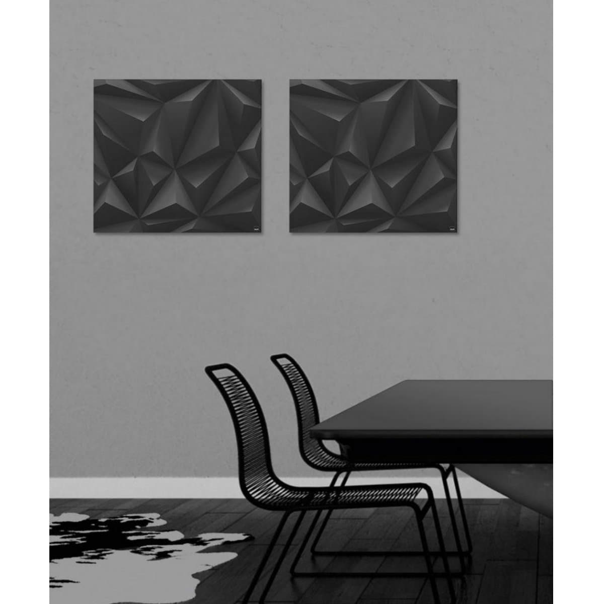 Sigel Magnetic Glass Board ARTVERUM, 48 x 48 cm, Black-Diamond