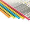 deli Spine Bars with Transparent Cover Sheets A4, 5/pack, Assorted Colors