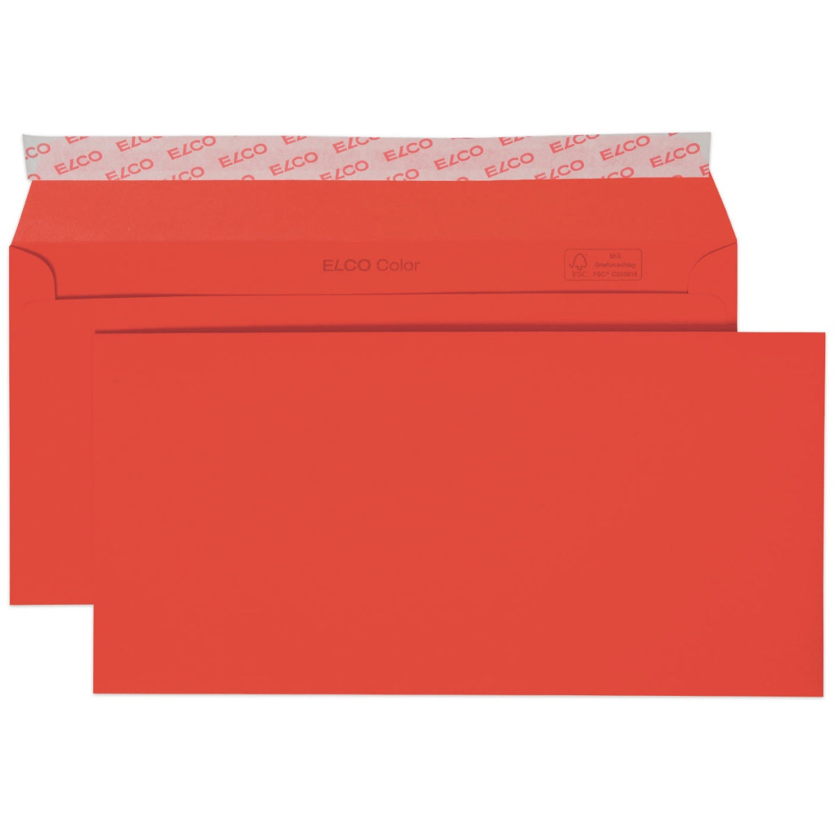 Elco Color Envelope C5/6 DL, 4.5" x 9", 100g, 25/pack, Red