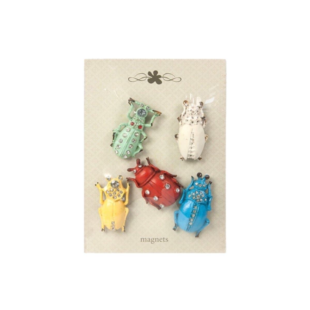 Trendform Vintage Magnets GLITZY BEETLES, Set of 5