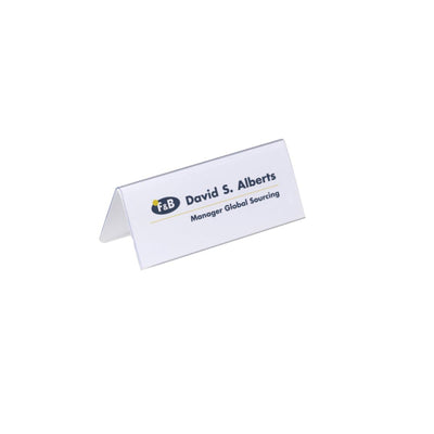 Durable Table Place Name Holder, 61/122 x 150 mm, Transparent