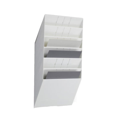 Durable FLEXIBOX 6 A4 Landscape, Wall Mounted Brochure Holder, 6 Tier, White