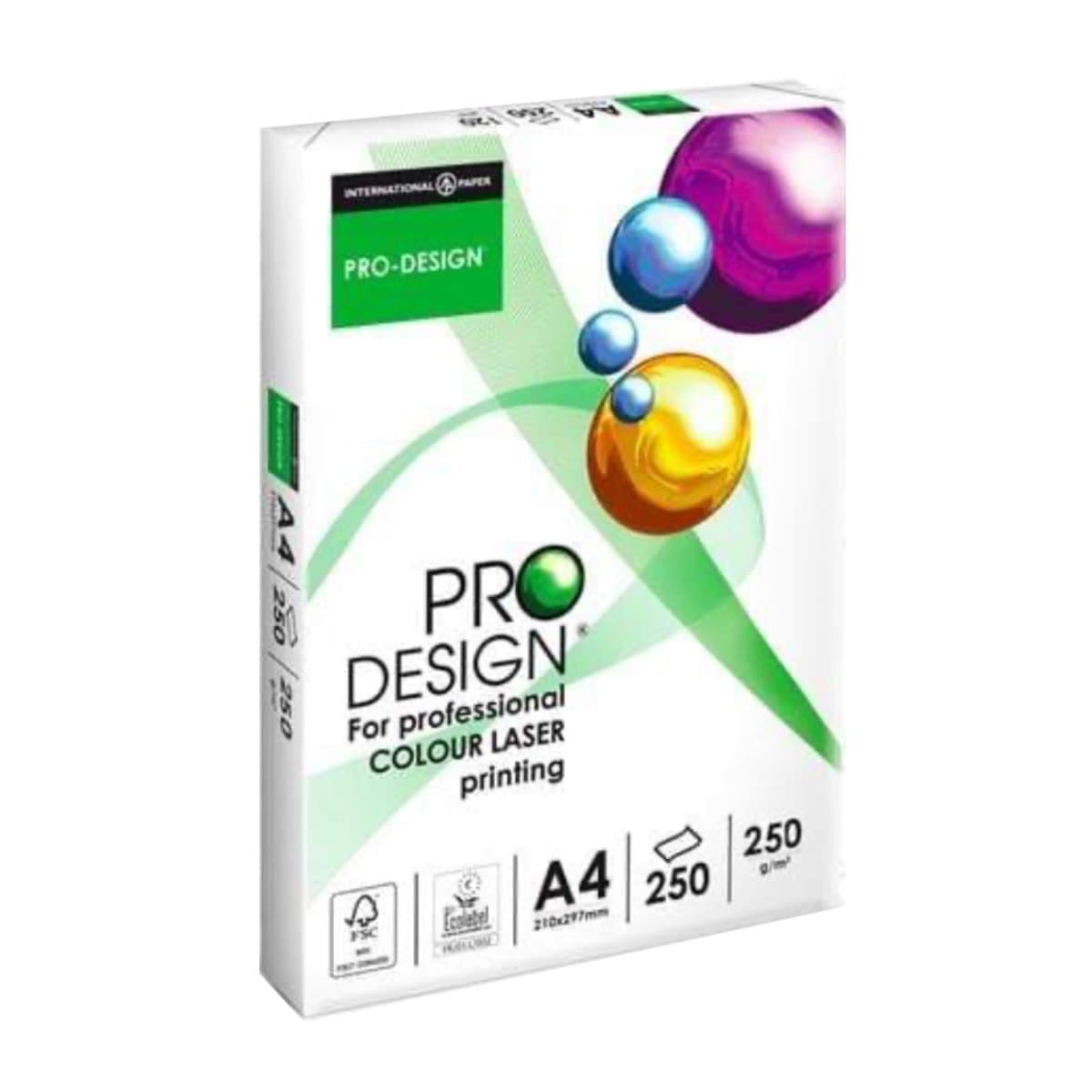 PRO-DESIGN Premium Paper A4, 250gsm, 250sheets/pack, White