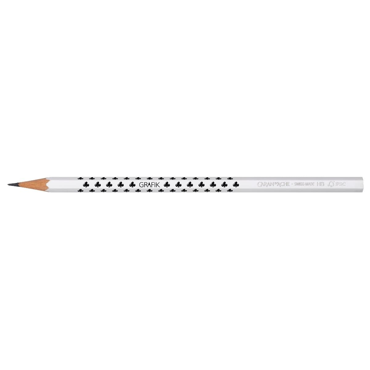 CARAN d'ACHE Graphite pencil 'CARD CLUB' HB, White