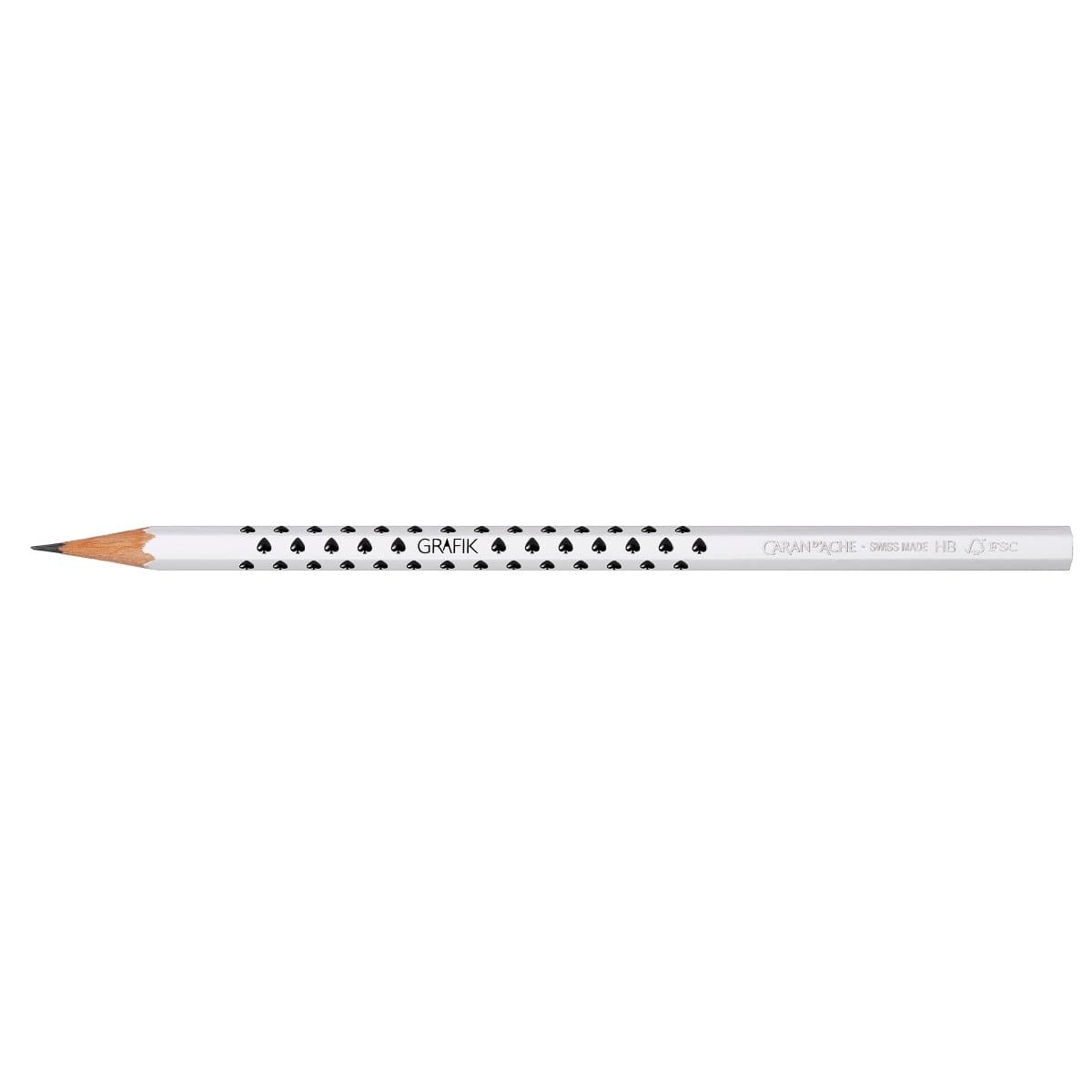 CARAN d'ACHE Graphite pencil 'CARD SPADE' HB, White