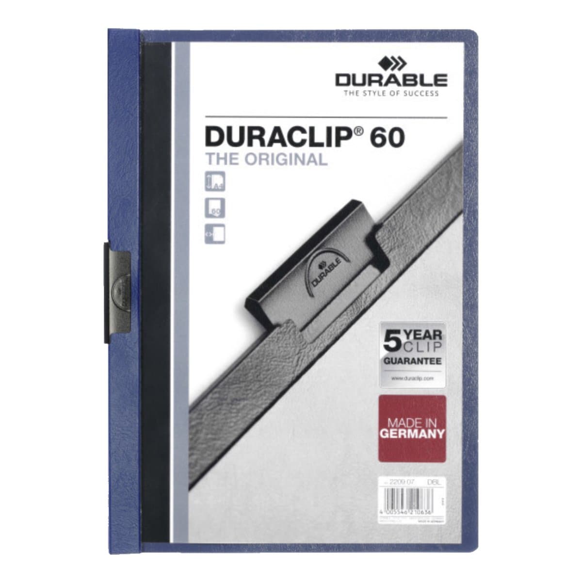 Durable Duraclip 60, A4, Dark Blue