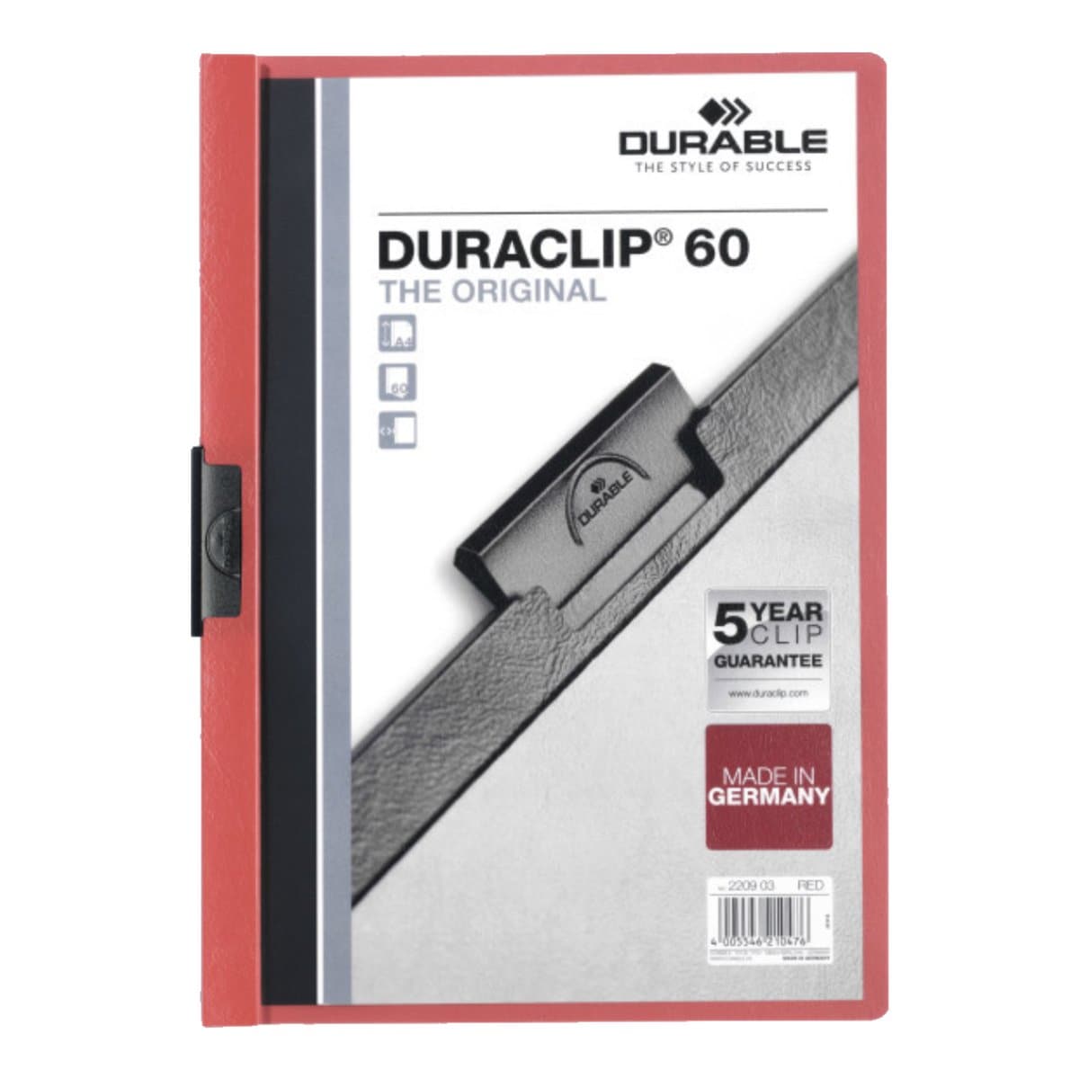 Durable Duraclip 60, A4, Red