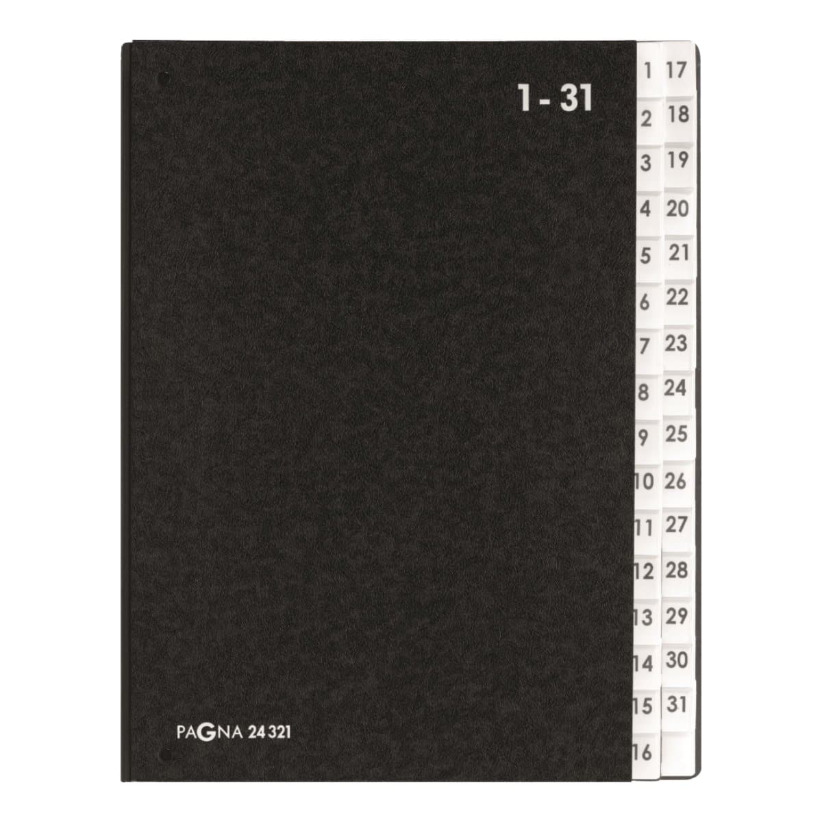 Pagna Filing Book with tabs 1-31, Black