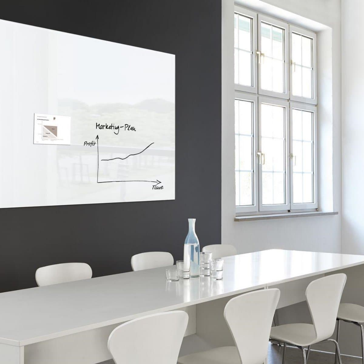 Sigel Magnetic Glass Board ARTVERUM, 150 x 100 cm, White