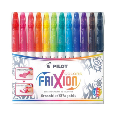 Pilot FriXion Colors Erasable Pens, Set of 12, Assorted Colors